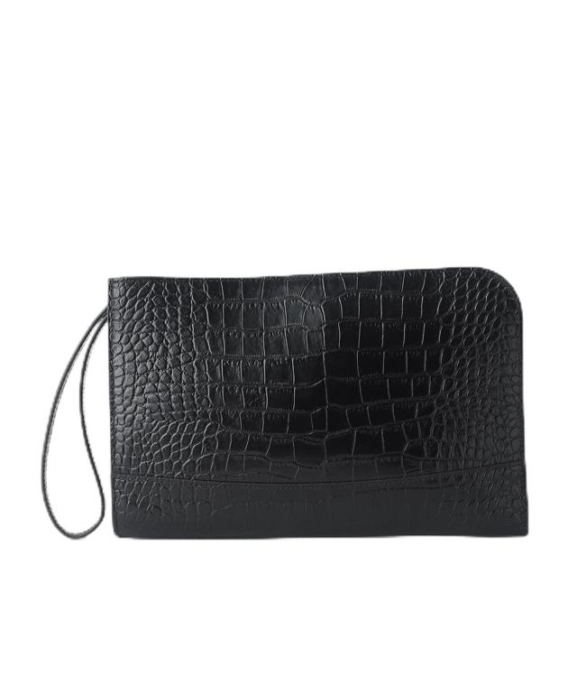 [ タケオキクチ ] クラッチバッグ 【冠婚葬祭】ブラックレザー クラッチバッグ G8701070 メンズ クロコエンポスレザーブラック(719) 00(F