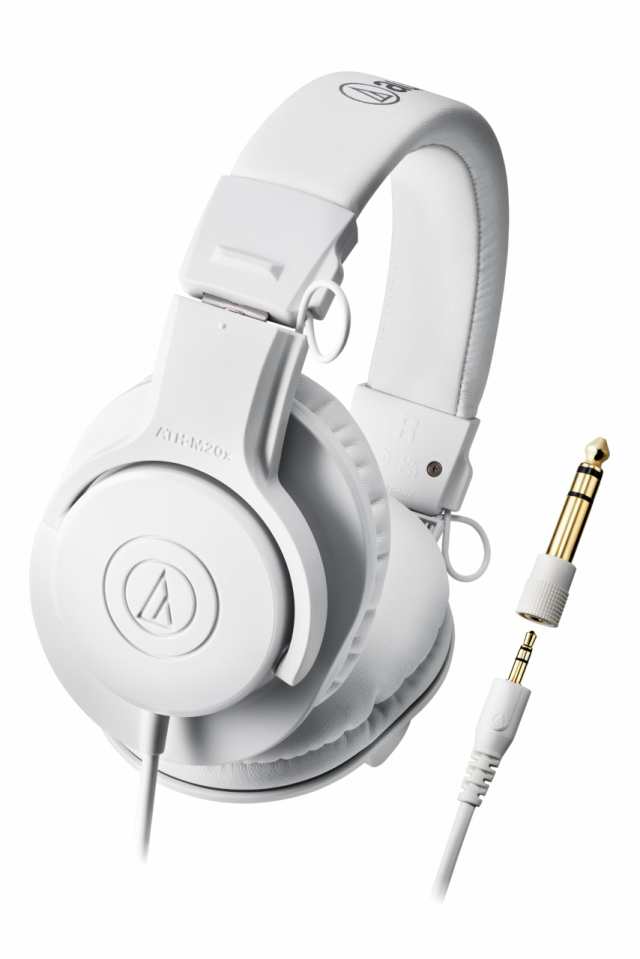 オーディオテクニカ ATH？M20x WH プロフェッショナルモニターヘッドホン 有線 スタジオレコーディング 楽器練習 ミキシング DJ ゲーム モの通販は