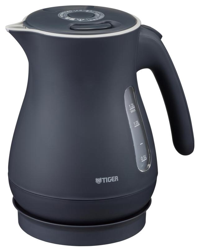 【WEB限定】タイガー魔法瓶(TIGER) 電気ケトル 湯沸かし 1.2L 転倒お湯漏れ防止 カラ炊き防止 省スチーム設計 スレートブルー PCL-N120AS