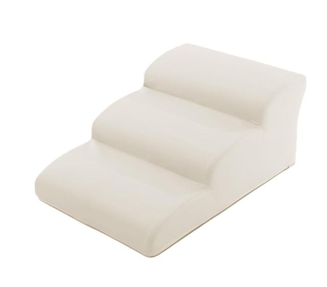 セルタン(Cellutane) ドッグステップ 3段 ワイド アイボリー PVC生地 ペット用 階段 幅広 日本製 A389a-a-598WH
