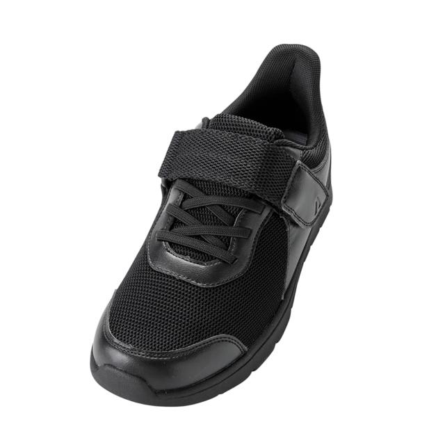 あゆみ リハビリ用運動靴 軽量 転倒予防［ライフステップ］ ブラック 27.0-27.5cm