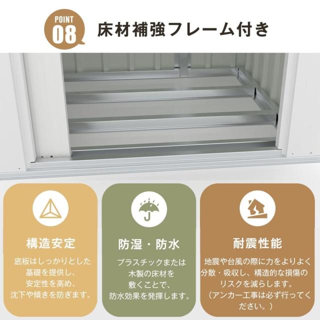OSJ 物置 窓付き ブラック 屋外 棚なし 大型 倉庫 大型物置 戸外