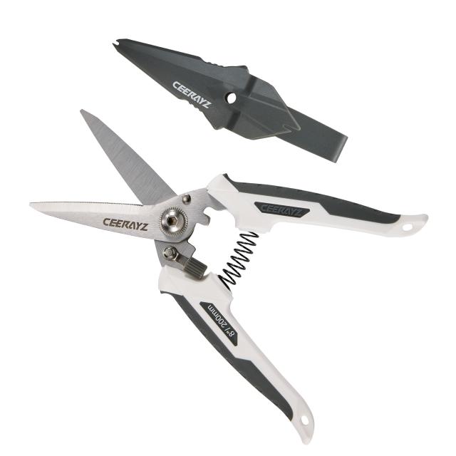 CEERAYZ ハサミ 200mm 多目的重作業用 420日本製ステンレス鋼採用 工業用ハサミ 万能ハサミ 金属加工 剪定 ガーデニング用 剪定用 保護シ 4,768円