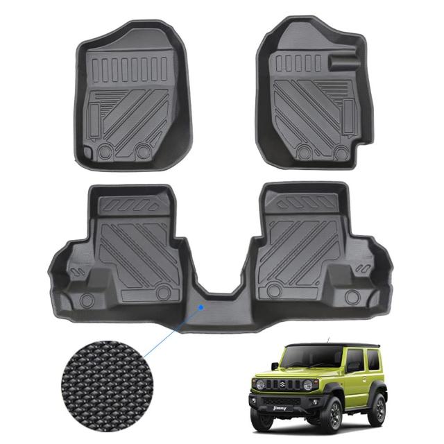 スズキ ジムニー JB64型 JB74型 3Dフロアマット MT車用 3Pセット 立体カーマット マニュアル用 H30.7?現行 立体フロアマット 防水 滑り防の通販は