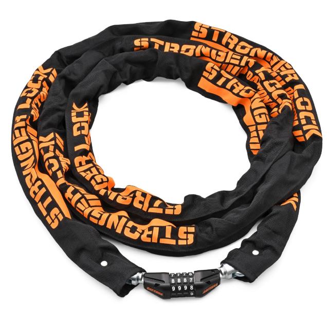 デイトナ(Daytona) バイク用 チェーンロック φ8mmスチール合金製 鍵が増えない ストロンガーチェーンロック ダイヤルロックタイプ 3.0m