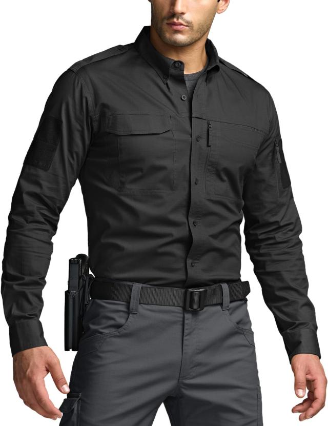 CQR ミリタリーシャツ 長袖 メンズ 防汚・通気性・UVカット カジュアル 日常着 アウトドア 登山 キャンプ 釣り ハンティング バイク の通販は 5,410円