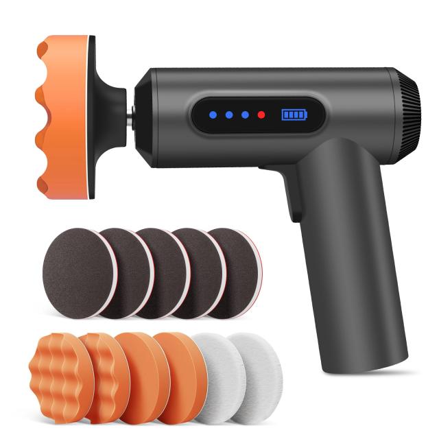 ポリッシャー ミニ電動ポリッシャー 75mm ダブルアクションポリッシャー 7.4V 2000mAh*2 充電式ポリッシャー USB 大直径バフ 研磨 軽量 の通販は