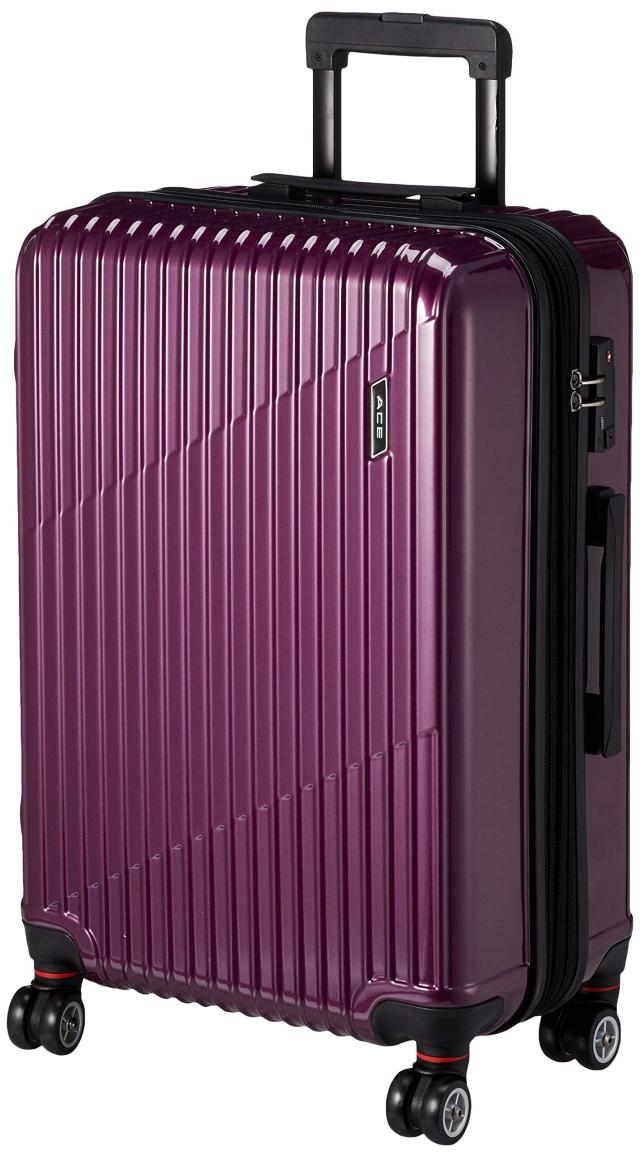 エース スーツケース キャリーケース キャリーバッグ mサイズ 5泊6日 6泊7日 64L/70L(拡張時) 容量拡張機能 双輪キャスター 4.3kg クレス