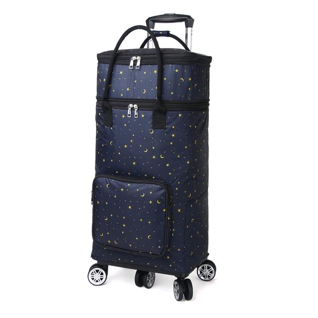 Leechatwin ショッピングカート 保冷機能付き 買い物カート 保冷バック 5輪 お買い物キャリー キャスター付き 買い物カート 買い物かご