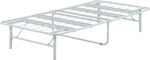 不二貿易 工具不要折りたたみパイプベッド ベッドフレーム ｅａｓｙ 幅97.5×奥行195×高さ34cm グレー 床下収納 組立簡単 87496