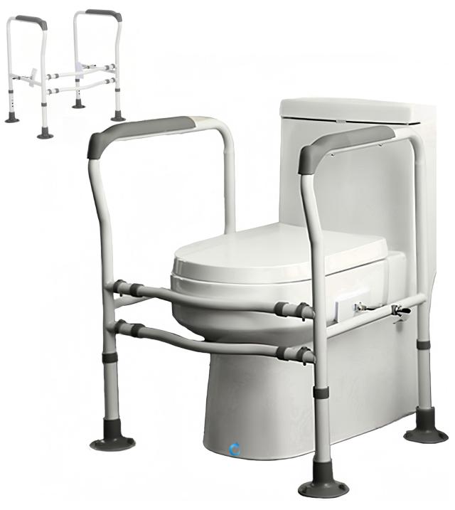 TUIYIDUO 【最新昇級版】 トイレ 手すり トイレ 介護手すり 立ち上がり手すり トイレ用サポート手すり 最大耐荷重は200kg 高さ 幅 調節可の通販は 6,842円