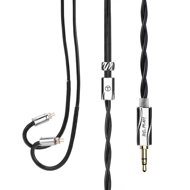 TRN Heiman リケーブル MMCX 2Pin QDC 無酸素銅 銀メッキ線 ケーブル 3.5 mm プラグ バランス 純銀線 イヤホンケーブル イヤモニ バラン