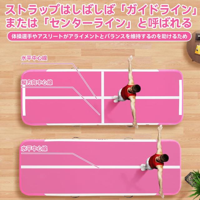 Fbsport 2/3/4/5/6M エアトラック 体操 マット エアーマット 折り畳み可能 インフレータブル 電動エアーポンプ付き 自宅用 トレーニング