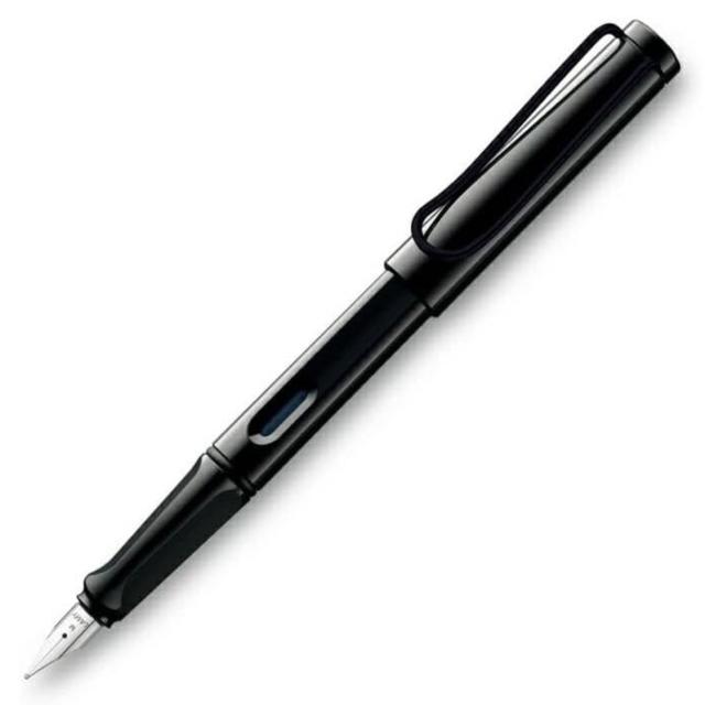 LAMY ラミー 万年筆 EF 極細字 サファリ ブラック ブラッククリップ L19BKB-EF