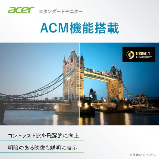 Acer モニター 19.5インチ HD+ (1600x900) 非光沢 TN 75Hz 6ms (GTG) NTSC 72% HDMI 1.4 ミニD-Sub 15ピン スピーカー・ヘッドフォン端子_2