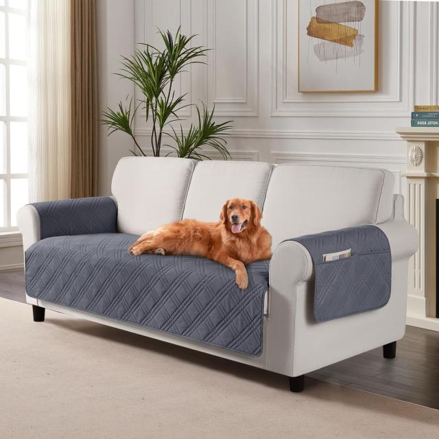 TAOCOCO 背もたれなし ソファカバー 全面防水 ソファーシート 犬猫対策 毛髪不粘着 滑り止め 1人2人3人掛け 肘付き 替えソファカバー 防の通販は