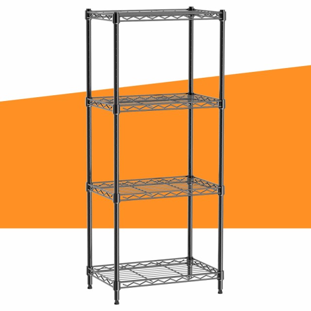 AEEZO 4段 スチールラック 幅45×奥行35×高さ110cm メタルラック キッチンラック 棚ラック 収納ラック 耐荷重80？ 高耐久ストレージシェの通販は
