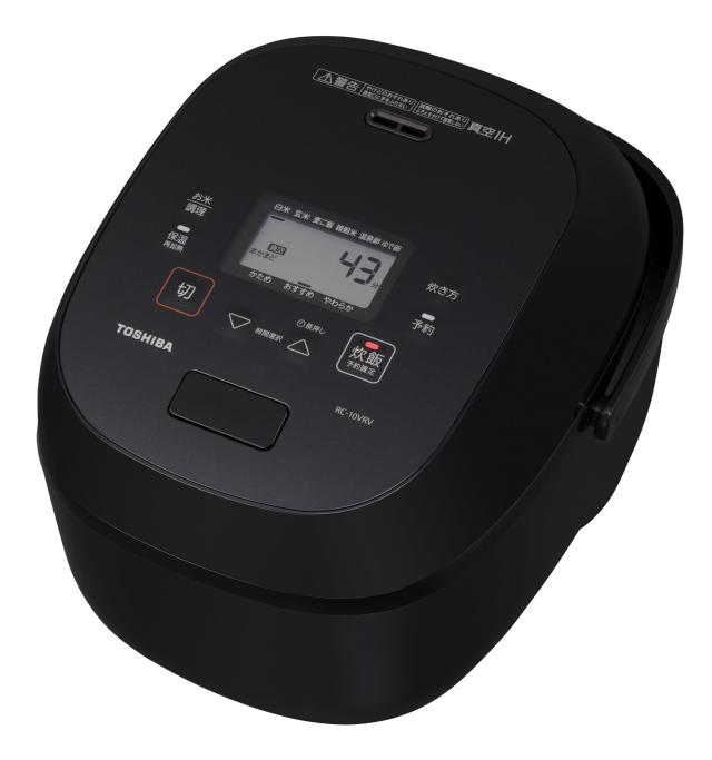 TOSHIBA(東芝) 炊飯器 炎匠炊き 5.5合 RC-10VRV(K) グランブラック 真空IH rice cooker 日本製 真空ひたし 真空保温白米40時間