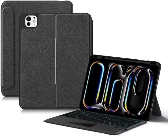 縦/横置き対応 iPad Air 11インチ(2025 M3)/11インチ(2024 M2) iPadAir4/Air5/Pro11第1/2/3/4世代キーボード ケース タッチパッド バック