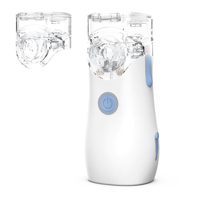 【1個交換用薬液カップ付き＆薬液吸入用】吸入器 超音波 メッシュ式 傾けても使える 静音 軽量・コンパクト 収納ふくろ付き 携帯便利 洗い