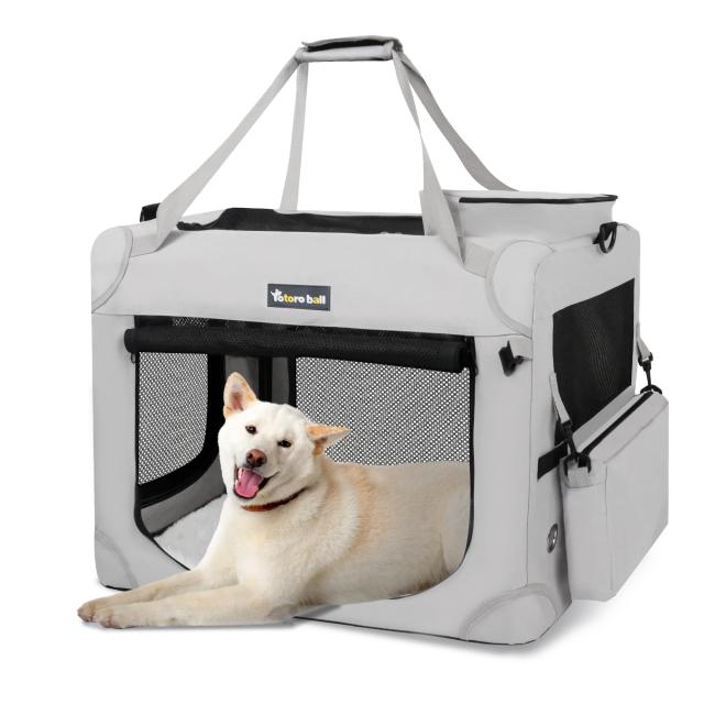 Totoro ball ソフトクレート 中型犬 犬用クレート 犬用キャリーバッグ 犬 キャリーケース 折りたたみ 犬 車用ケージ 5面メッシュ 頑丈耐 7,104円