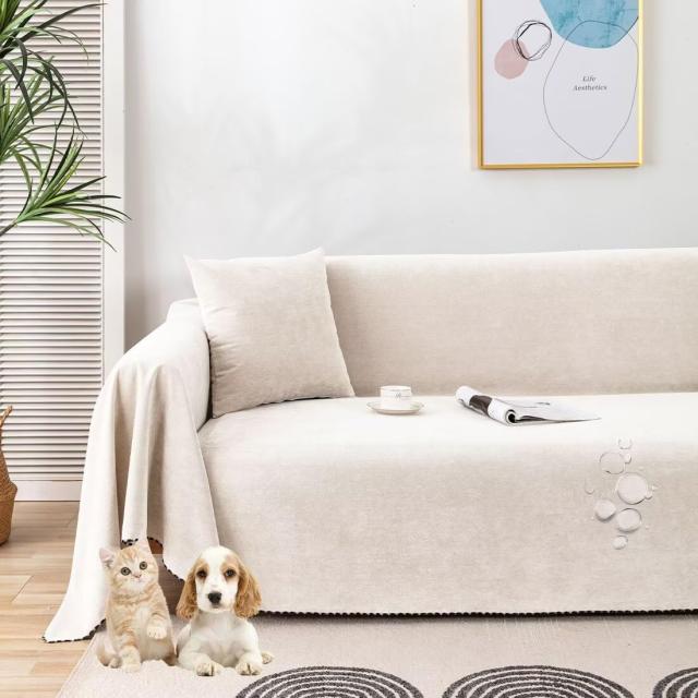 OSONA ソファーカバー 3人/4人掛け 肘付き 防水 ソファーカバー かけるだけ マルチカバー 長方形 大判 ソファーベッドカバー 犬猫対策 毛の通販は 4,967円