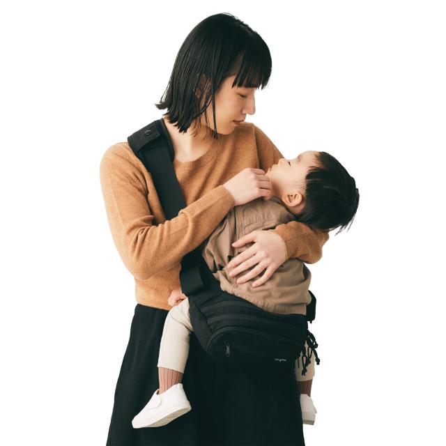 Hugoo イエロー×ブラック　抱っこ紐　ショルダー 楽天市場】☆ママリ口コミ大賞2025受賞 楽天No1！ヒップシート Hugoo