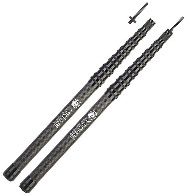 【58CMアップグレード収納長さ】タープポール カーボン 高炭素 無段階調節 最大直径33MM わずか443g(1本あたり) テントポール スライド式