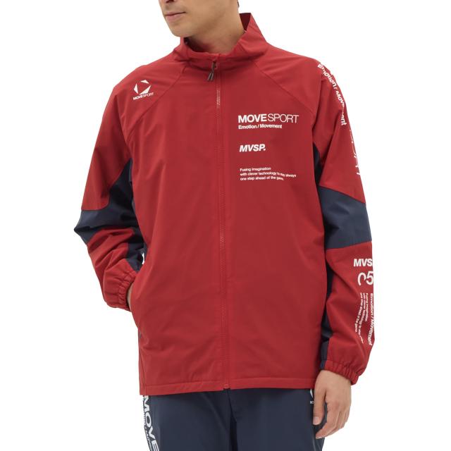 ムーブスポーツ HEATNAVIブラッシュド スタンドジャケットST5FWB31M_RD00_L