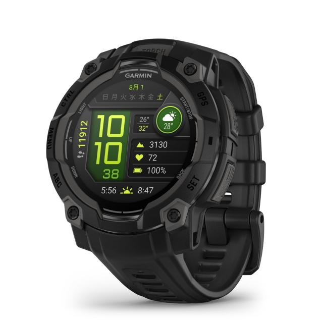 ガーミン(GARMIN) Instinct 3 45mmサイズ AMOLED Black Bezel with Black Band 010-02936-30 【ランニング・ゴルフ・登山・サイクリング