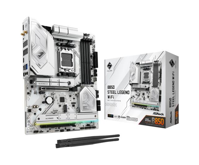 ASRock マザーボード B850 Steel Legend WiFi AMD Ryzen 9000 / 8000 / 7000 シリーズ CPU (Soket AM5) 対応 DDR5 ATX マザーボード 【国