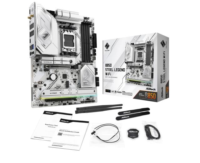 ASRock マザーボード B850 Steel Legend WiFi AMD Ryzen 9000 / 8000 / 7000 シリーズ CPU (Soket AM5) 対応 DDR5 ATX マザーボード 【国_3