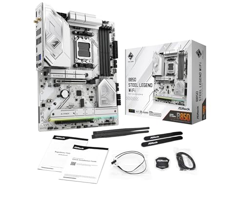 ASRock マザーボード B850 Steel Legend WiFi AMD Ryzen 9000 / 8000 / 7000 シリーズ CPU (Soket AM5) 対応 DDR5 ATX マザーボード 【国_6
