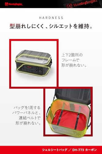 Henly Begins バイク用 シートバッグ シェル 25L 小型 ホテル泊 48685 カーボン_3