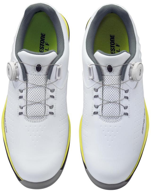 ブリヂストン スパ イクレスゴルフシューズ ゼロ・スパ イク バイター ライト SH2505 メンズ ホワイト/イエ ロー 27.5cm 3E