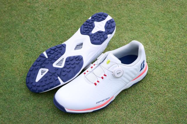 ブリヂストン スパ イクレスゴルフシューズ ゼロ・スパ イク バイター ライト SH2505 メンズ ホワイト/オレンジ 26.5cm 3E