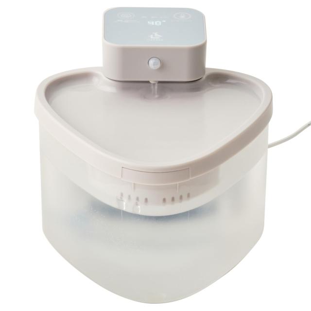 猫 水飲み器 自動給水器 犬 ペット用 給水器 温水 加熱 温かい おしゃれ シンプル コードレス 循環式 透明 水やり器 水やり機 猫用 犬用