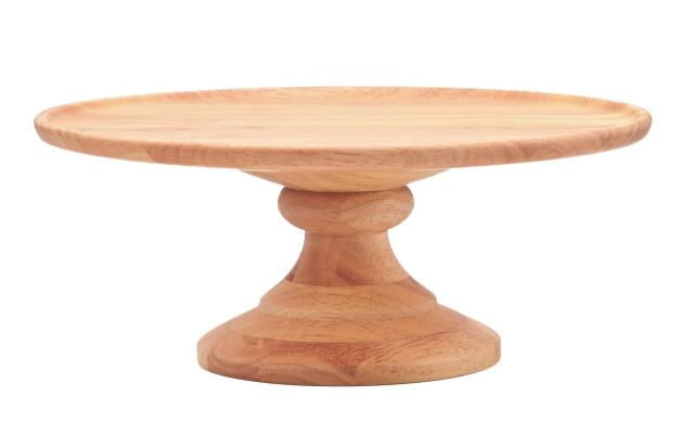 スワンソン商事 ケーキスタンド 木製 LL ラバーウッド 直径28×高さ12cm コンポートディッシュ ナチュラル KS-109
