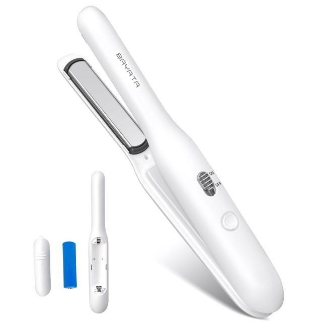 BAYATA ヘアアイロン コードレス【電池着脱式・機内持ち込み可 】充電式アイロン バッテリー取り外し可能 ミニ 持ち運び 携帯 前髪 ヘア