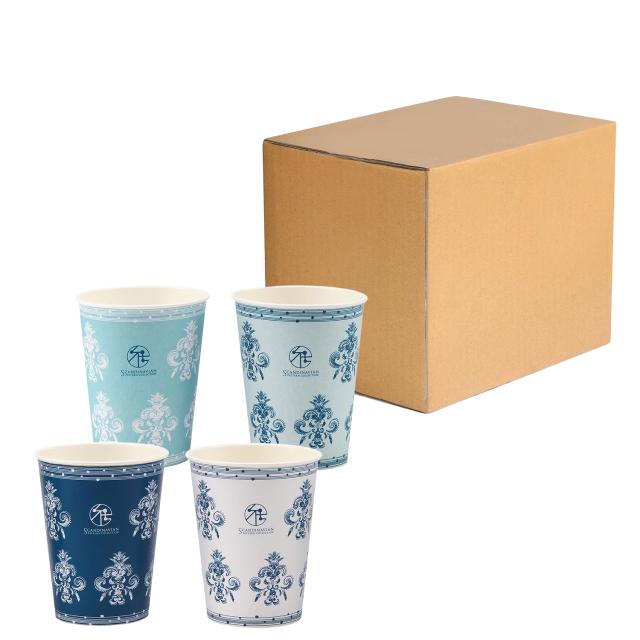 【ケース販売】サンナップ 日本製 紙コップ 2500個入(100個×25パック) 275ml 9oz 使い捨て クルビッツ シーンに応じて柄を選べるスカン