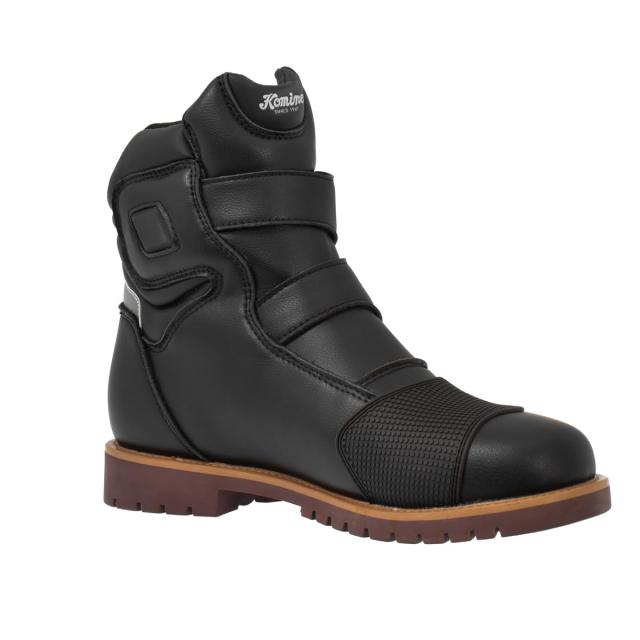 KOMINE 2025モデル BK-0975 WPアドベンチャーショートブーツ バイク用 防水 シフトパッド ラチェットバックル Dark Brown 24.5