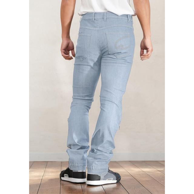 KOMINE 2025モデル WJ-756R エニグマライト CMAX クールジーンズ バイク用 春夏秋向け CEプロテクター ストレッチ Washed Indigo S