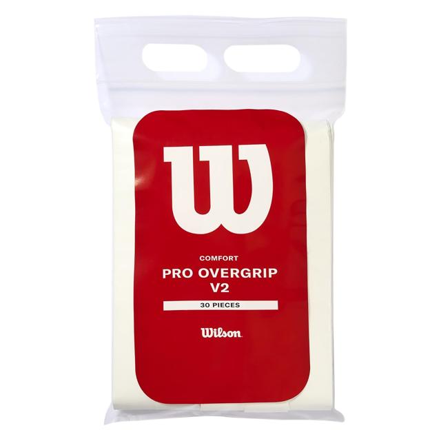 Wilson(ウイルソン) テニス バドミン トン グリップテープ プロオーバーグリップ V2.0 30個入り ホワイト WR8449901001 ウィルソン