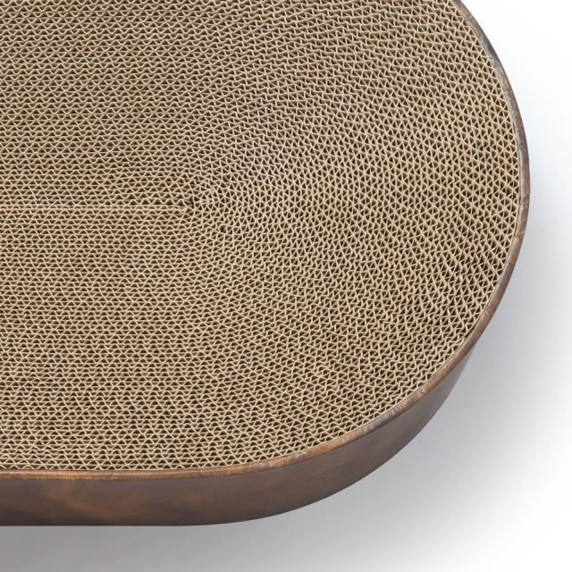 猫壱 爪とぎ バリバリボウルXL オーバル ダークブラウン 5個セット【ケース販売】 XL×5_5