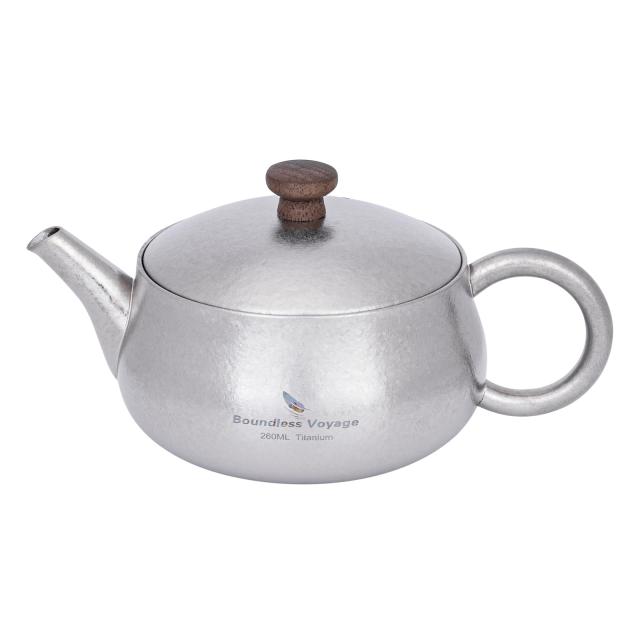 Boundless Voyage チタン急須 260ml かわいい ティーポット 直火対応 軽量 急須 割れない 茶器 自宅 事務所 旅行ティーセット アウトドア