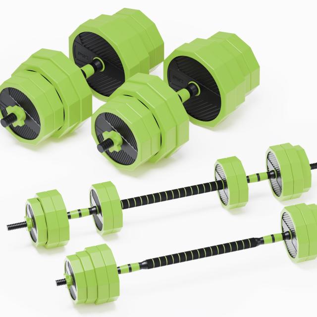 PROIRON ダンベル 可変式 30kg 2 in 1 10kg 2個セット コネクション・チューブ(延長用シャフト)dumbbell でバーベルにもなれるダンベル