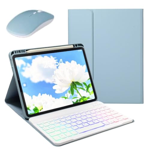 マウス付き iPad 11世代/10世代 バックライトキーボード iPad（A16）11インチ 2025/10.9インチ 2022 キーボードケース カラフル RGBバッ