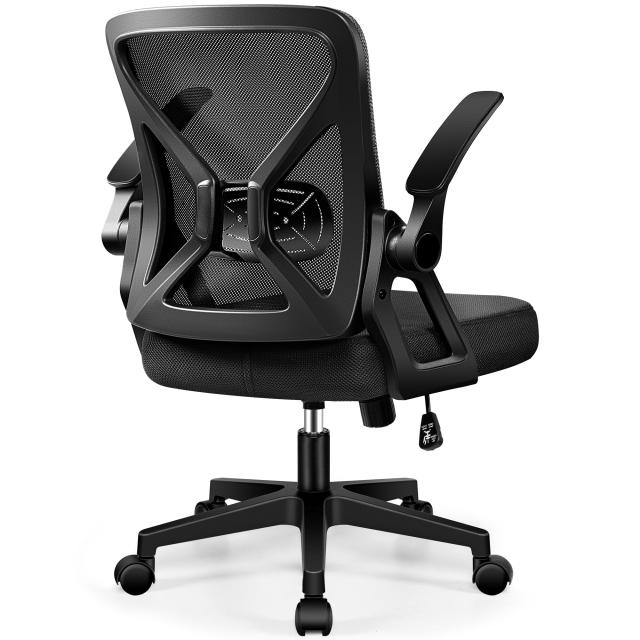 FelixKing デスクチェア オフ ィスチェア 椅子 テレワーク 疲れない 跳ね上げ式肘掛 コンパクト 調節可能 ロッキング pc 事務椅子 360度回