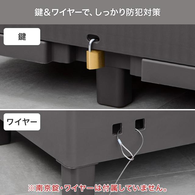 天馬 宅配ボックス 屋外 防水 簡単組立 置き配ボックス 積み重ねても受け取れる 案内ステッカー 簡単設置【容量 58L】【サイズ 幅60×奥_3
