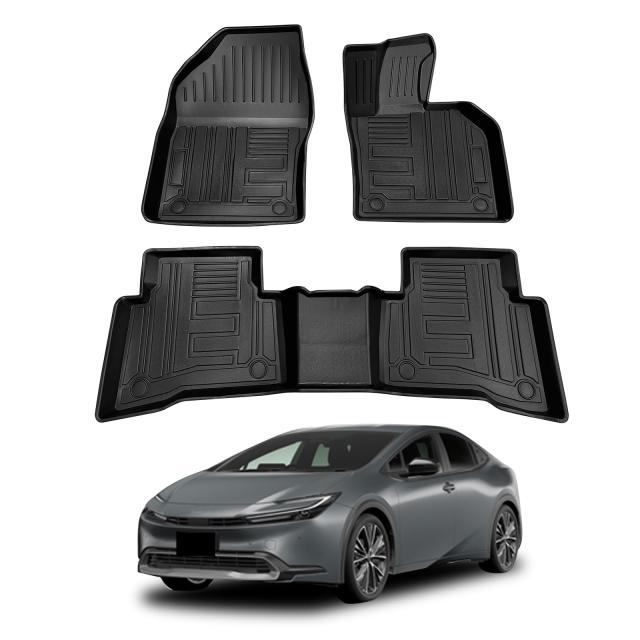 BIGKON 1+2列目フロアマット対応トヨタ 新型 60プリウス PRIUS 60系 5代目 3Dプリウス 60系アクセサリー2023年1月〜現行TPE材質 防水仕様